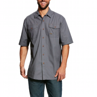 Ariat Men's Rebar Made Tough Steel Short Sleeve Work Shirt