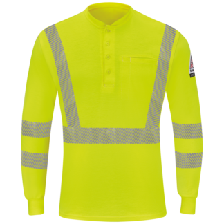 Bulwark FR Hi Vis Lightweight Long Sleeve Henley