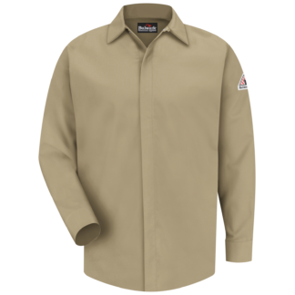 BULWARK FR POCKETLESS CONCEALED-GRIPPER WORK SHIRT